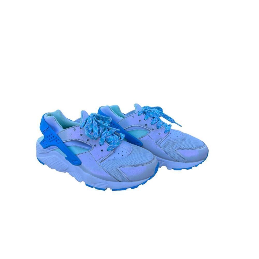 Nike Air huarache Silver/Blue Sz 6.5Y 654280-002